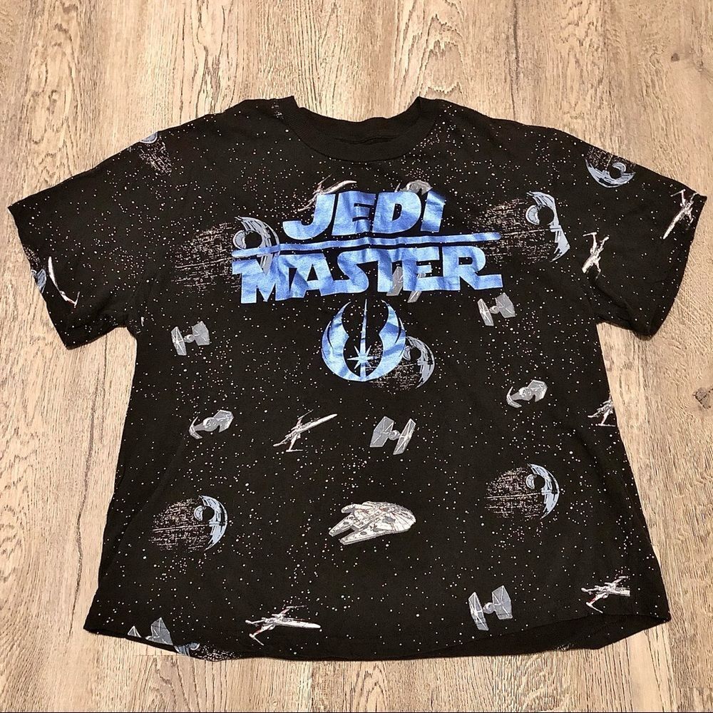 DISNEY - Store Star Wars Jedi Master Death Star All Over Print T-Shirt Men's 2XL